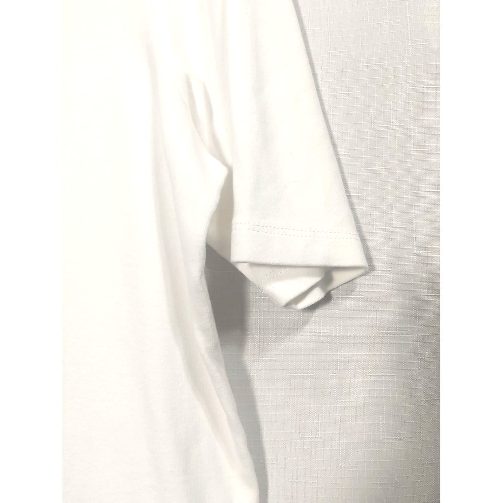 Chico's Womens 2 (US12) White Pullover Tee Top Short Sleeves Round Neck Cotton - Picture 3 of 7